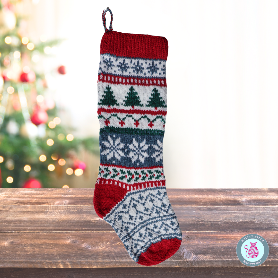 Traditional Holiday Christmas Stocking