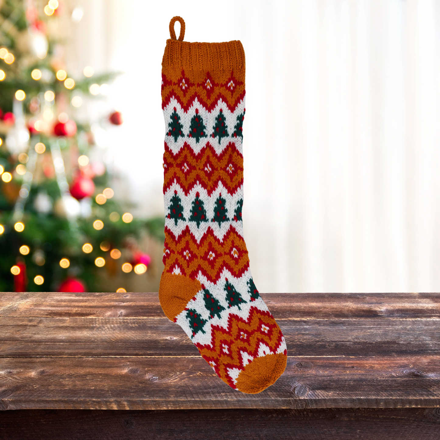 Festive Trees Christmas Stocking
