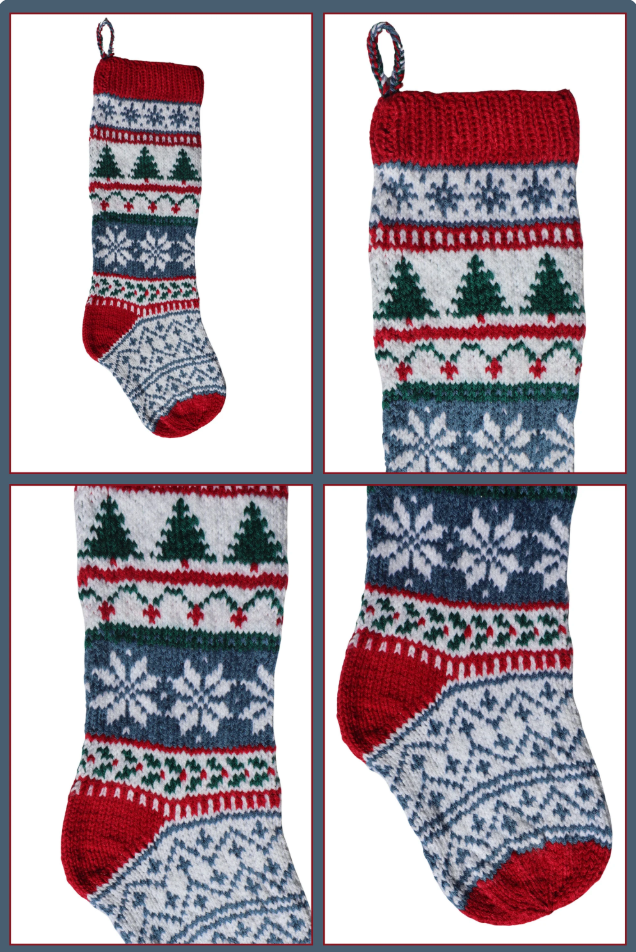 Traditional Holiday Christmas Stocking