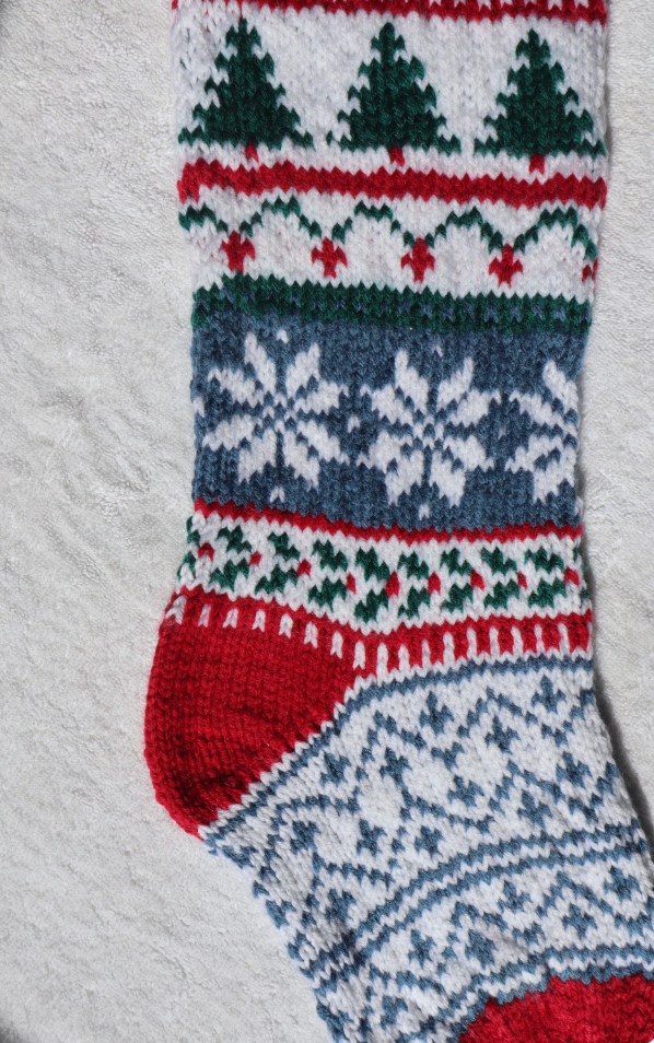 Traditional Holiday Christmas Stocking