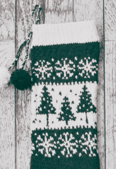 Winter Tree Christmas Stocking