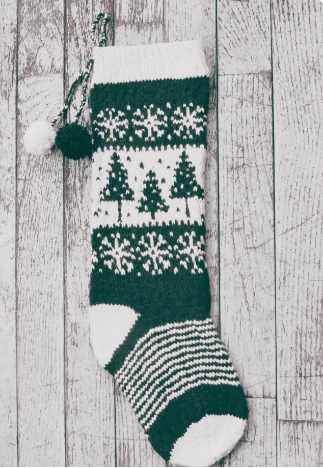 Winter Tree Christmas Stocking