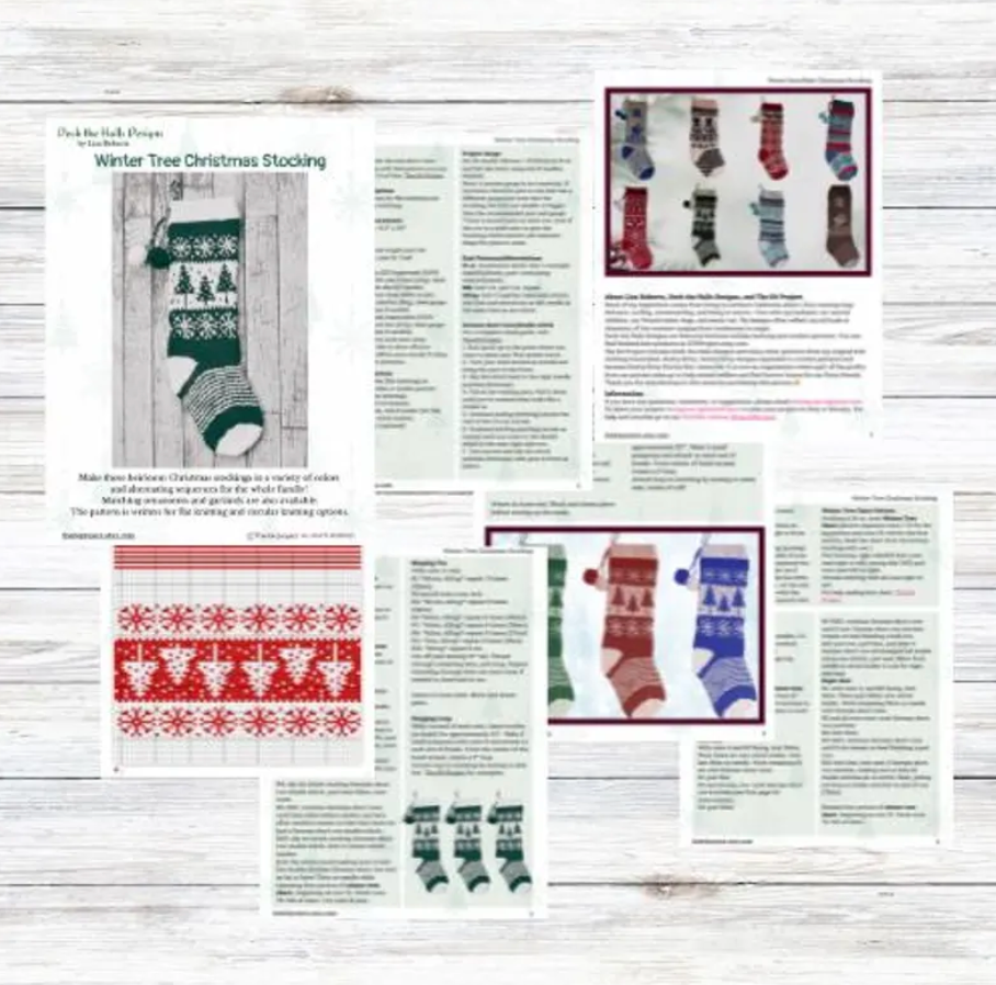 Winter Tree Christmas Stocking