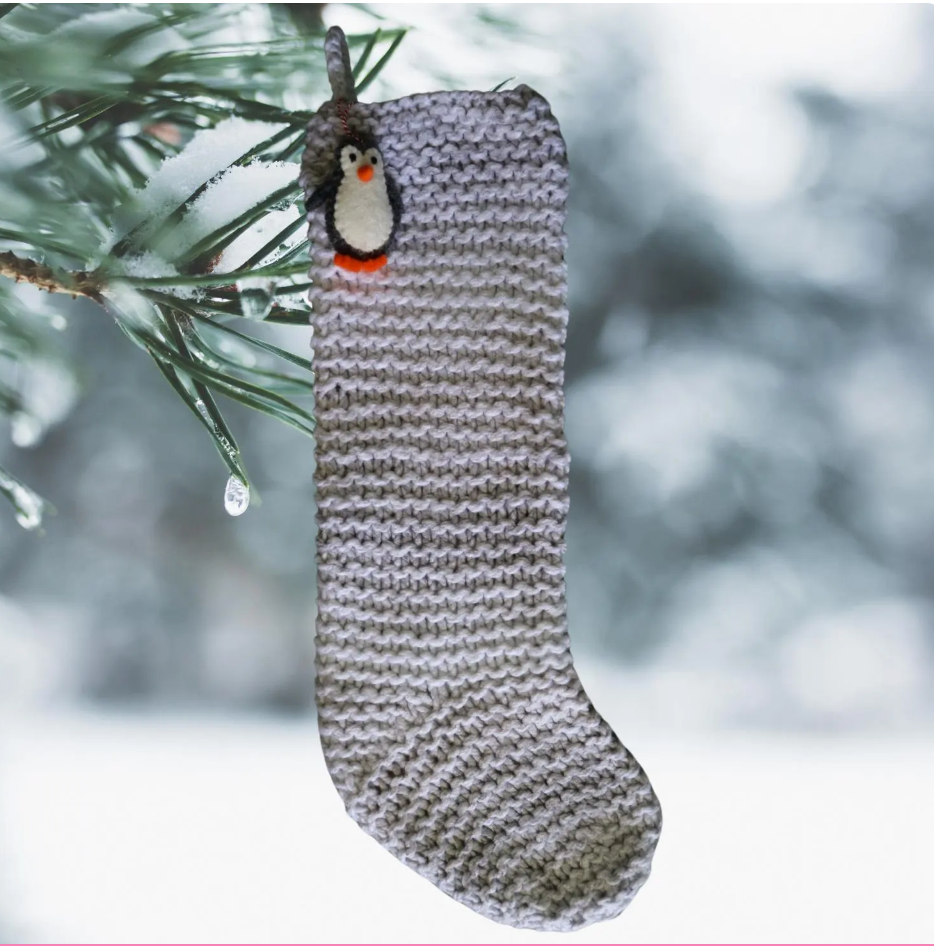 Garter Stitch Christmas Stocking