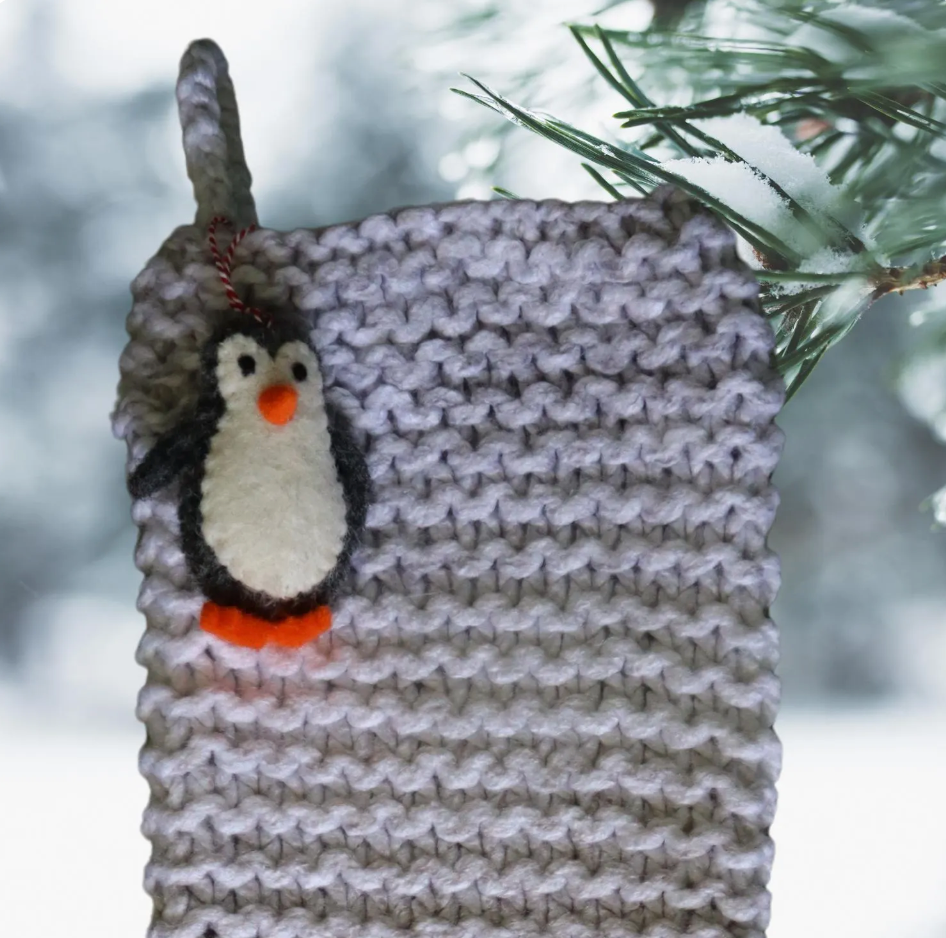 Garter Stitch Christmas Stocking