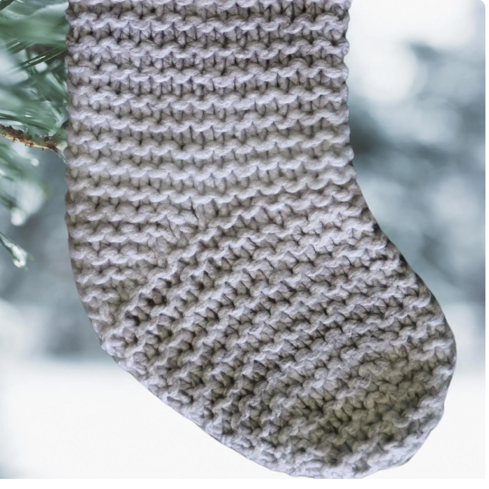 Garter Stitch Christmas Stocking