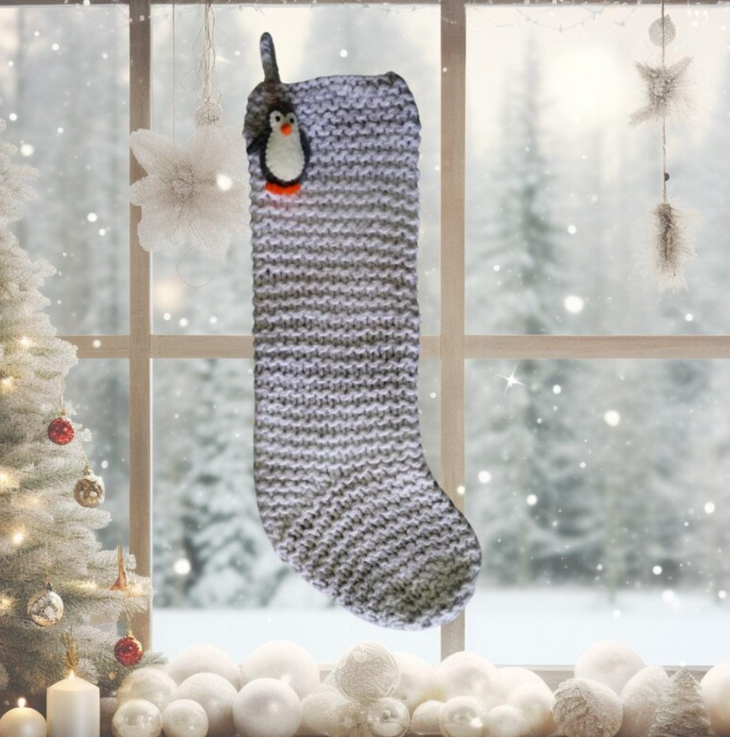 Garter Stitch Christmas Stocking