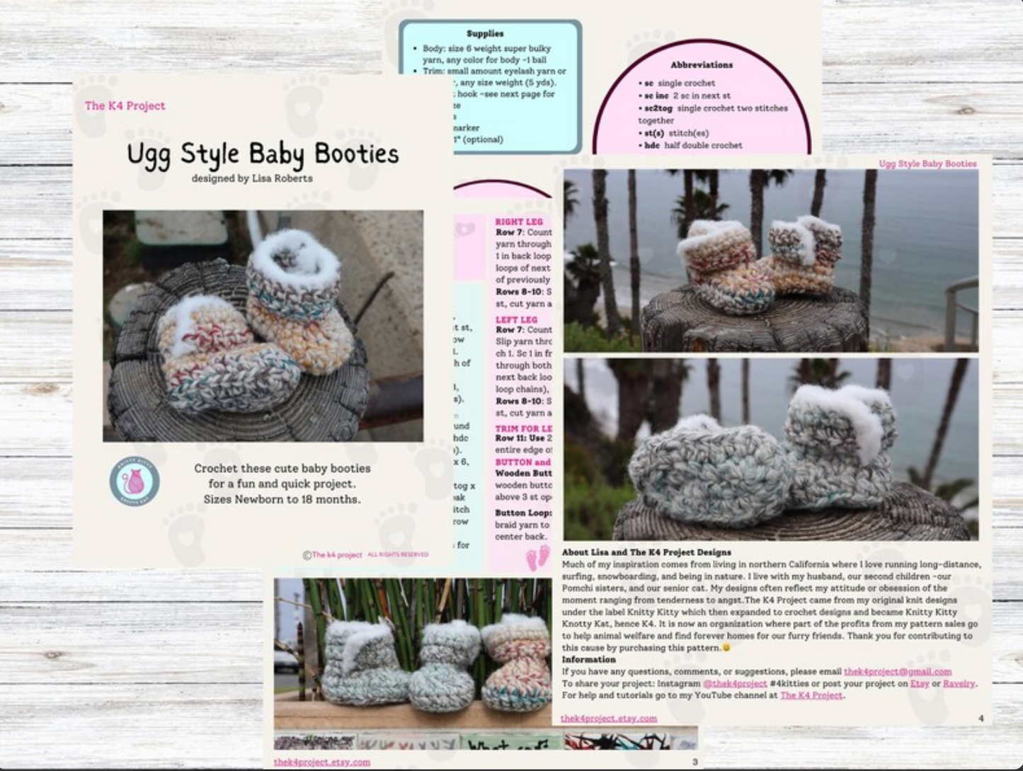 Ugg Style Baby Booties