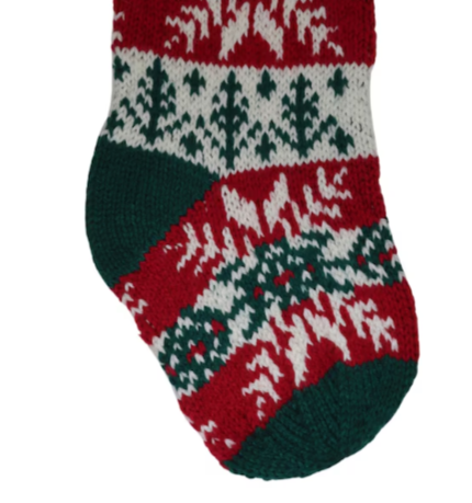 Fair Isle Snowflake Christmas Stocking