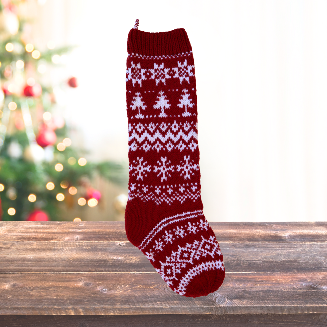 A Fair Isle Christmas Stocking
