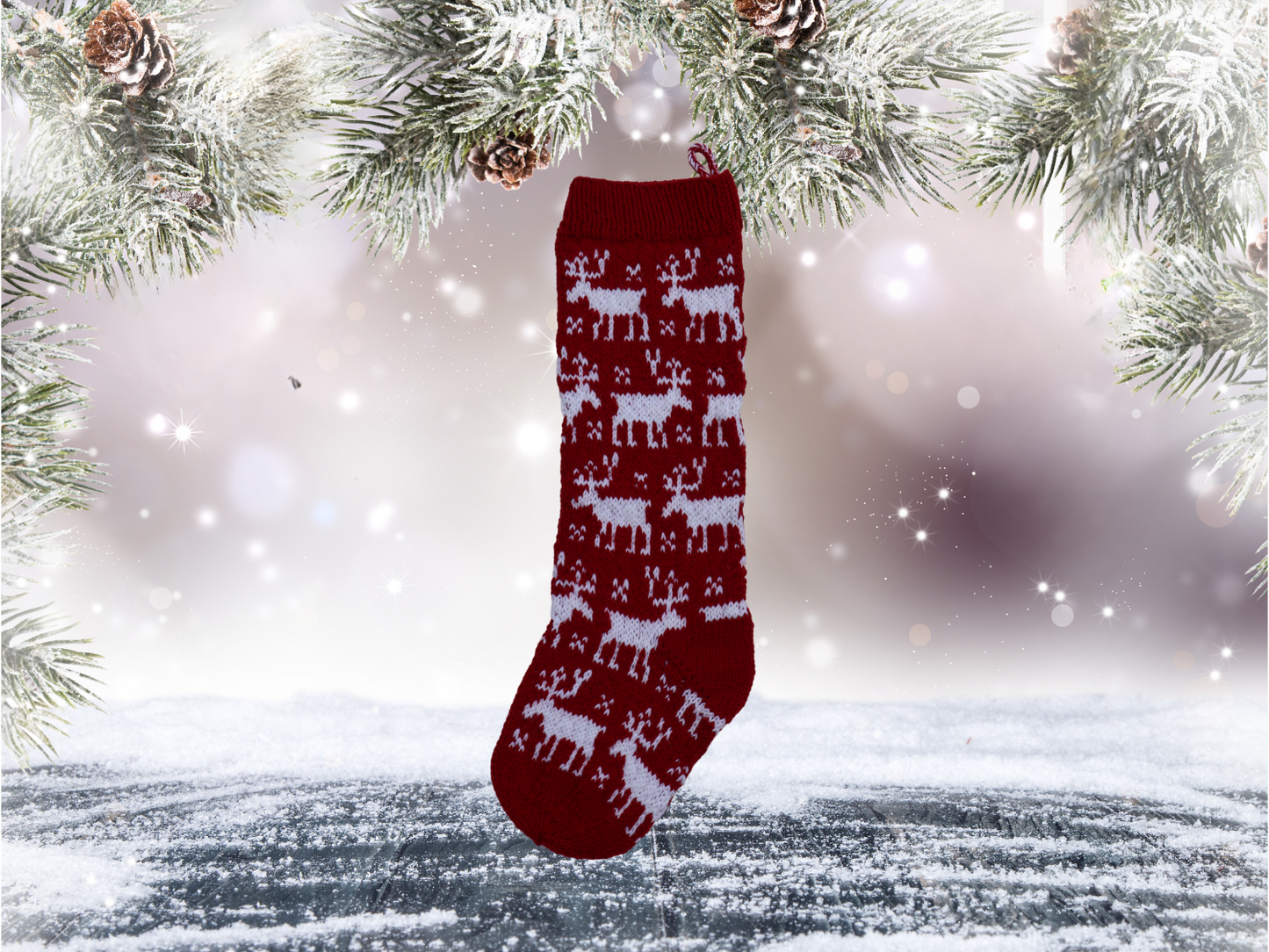 Moose Christmas Stocking
