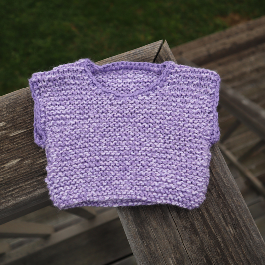 Baby Top Knitting Pattern – Vest or Long Sleeve (Newborn–18 Months)