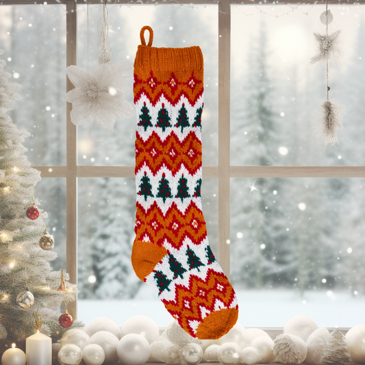 Festive Trees Christmas Stocking