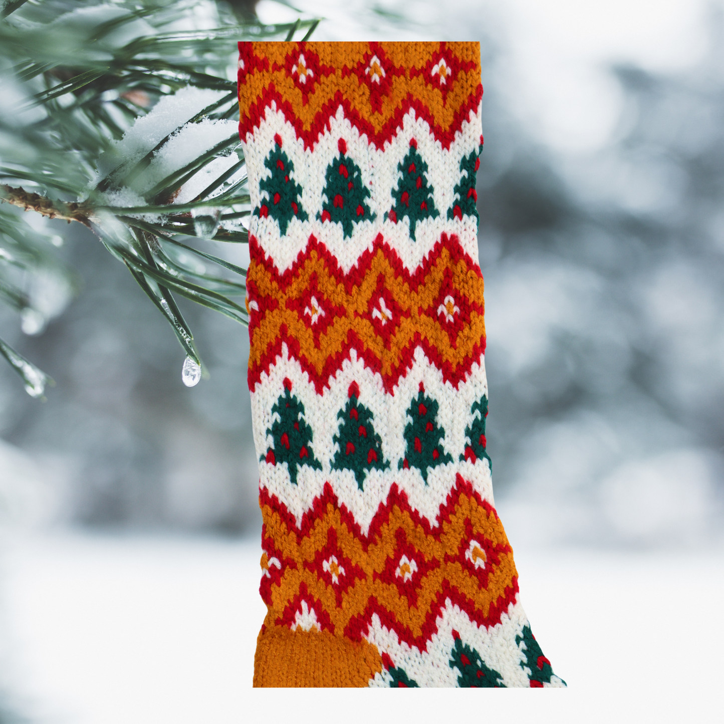Festive Trees Christmas Stocking