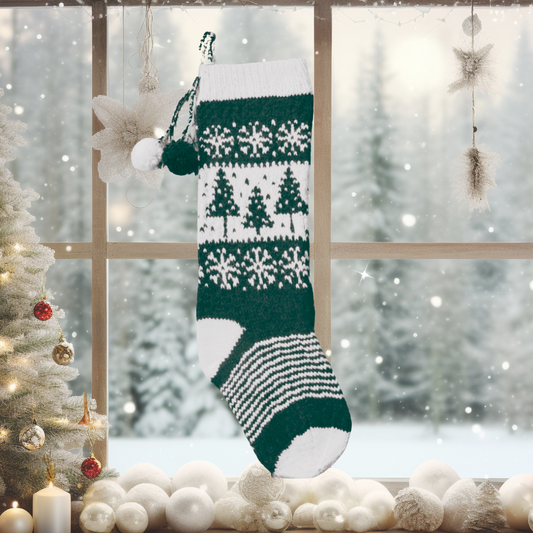 Winter Tree Christmas Stocking