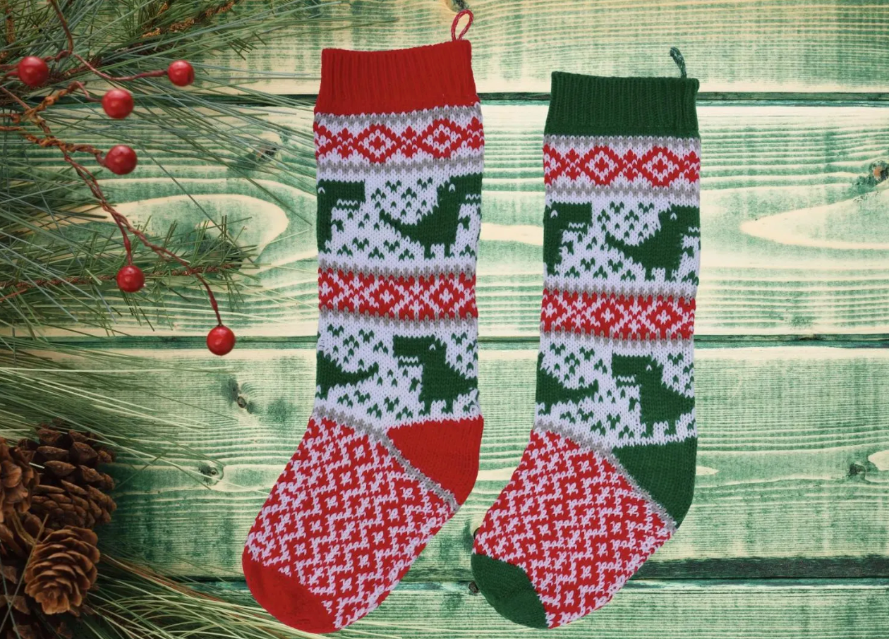 Dinosaur Christmas Stocking