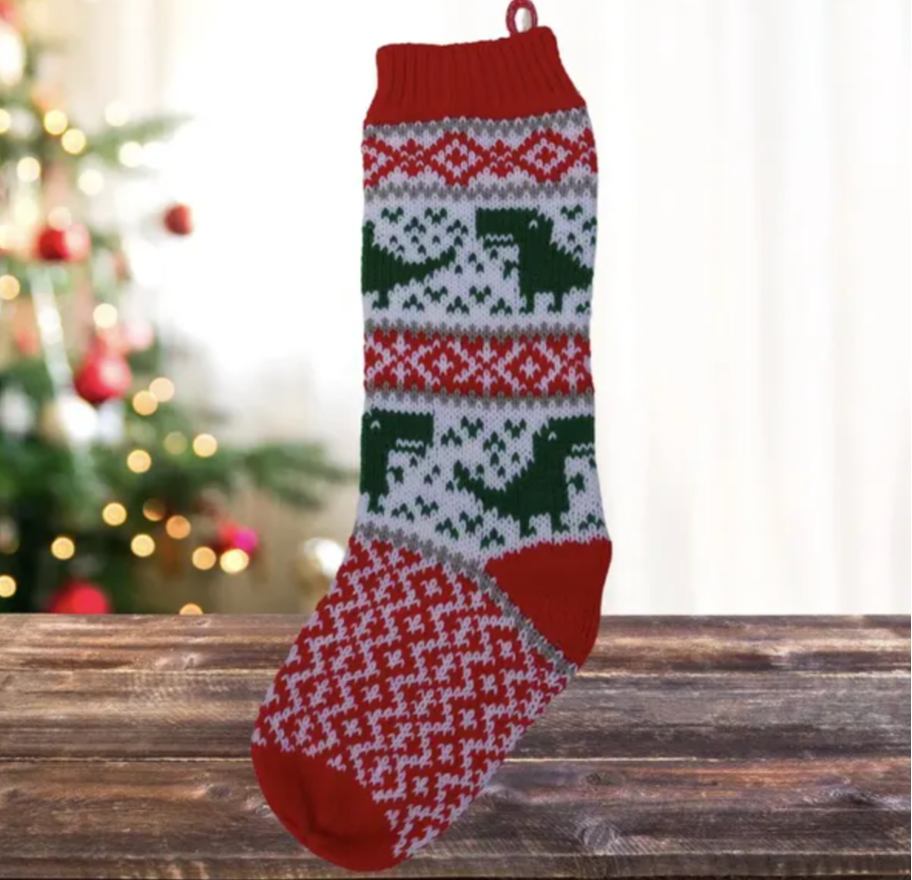 Dinosaur Christmas Stocking