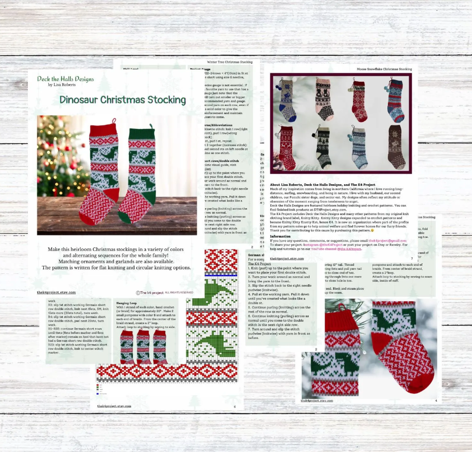 Dinosaur Christmas Stocking
