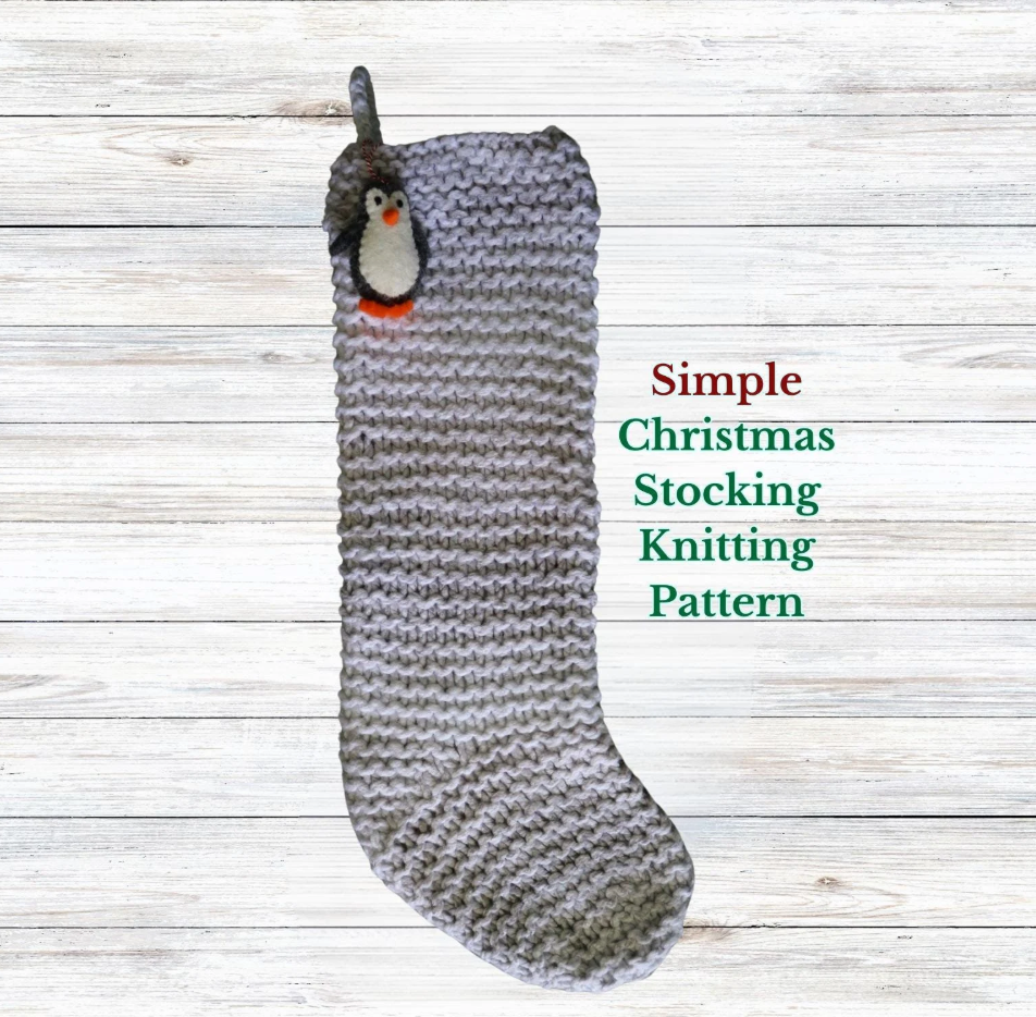 Garter Stitch Christmas Stocking