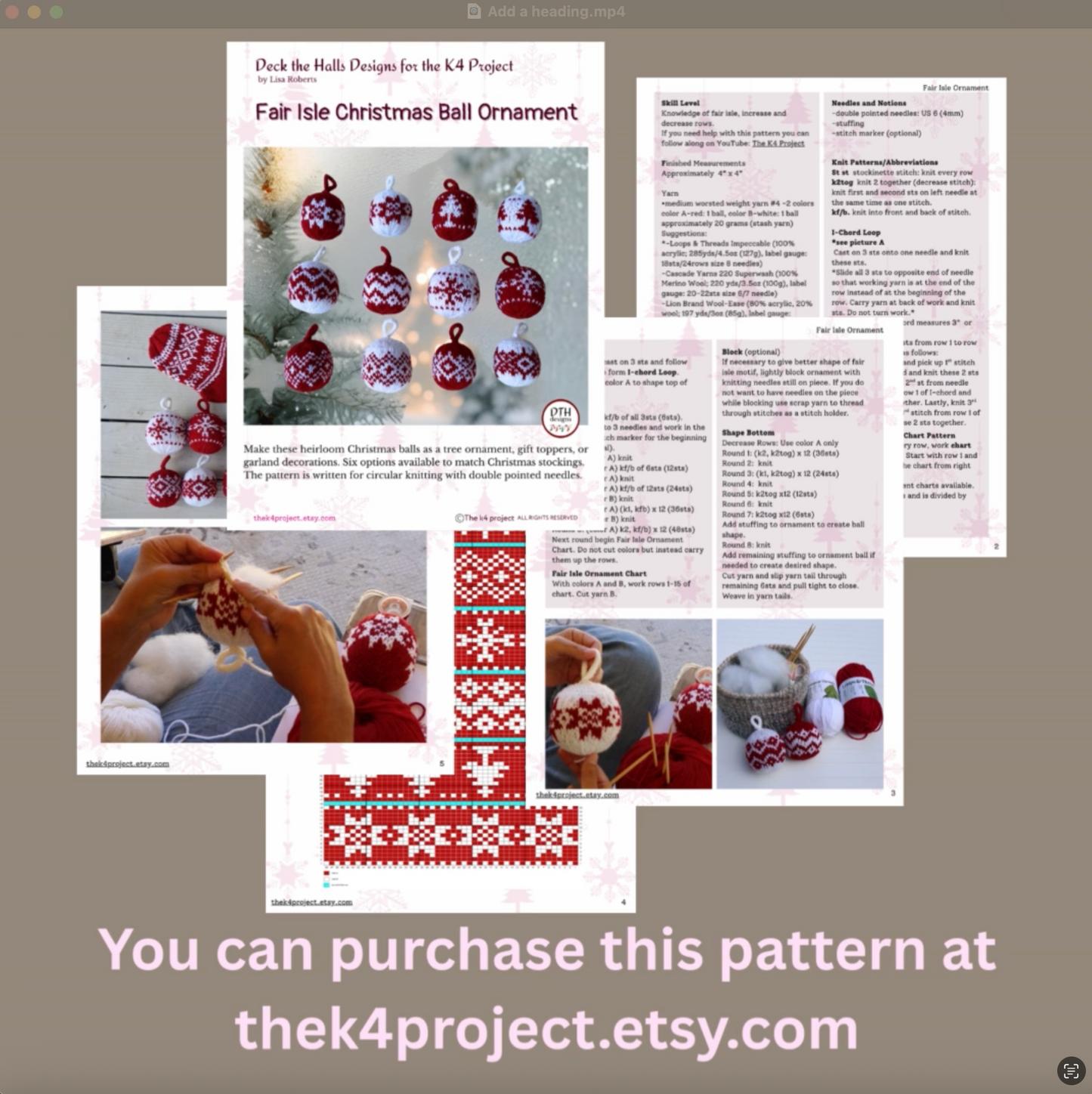 A Fair Isle Christmas Ornament Set