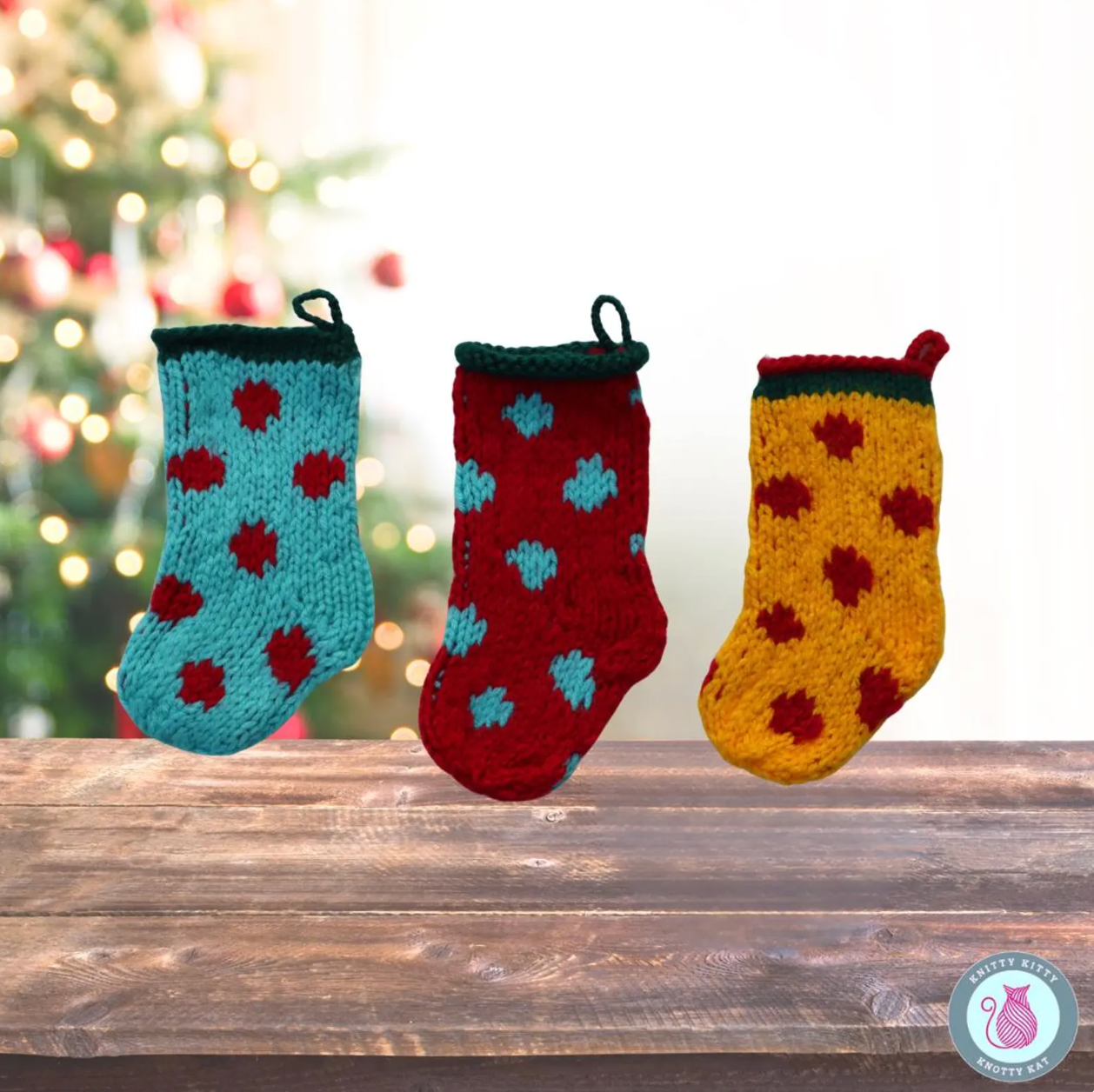 Mini Polka Dot Christmas Stocking Ornament