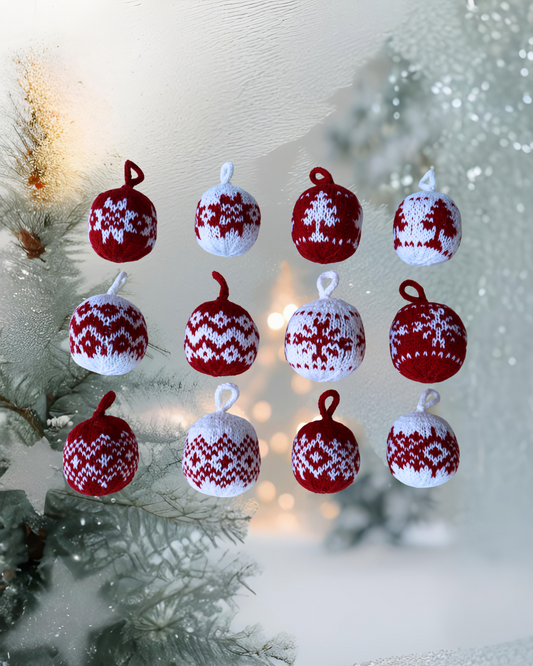 A Fair Isle Christmas Ornament Set
